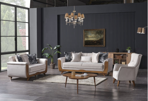 Alyans Convertible Livingroom Set Cream