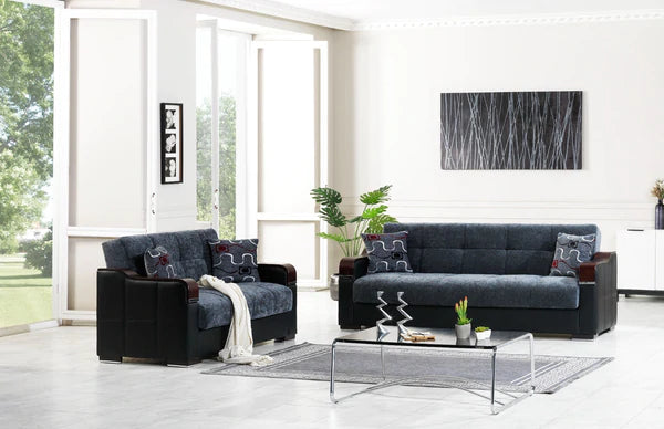 Sofá cama y loveseat ahumado Arisa 
