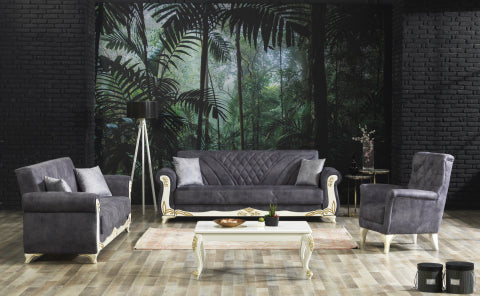 Asos Convertible Livingroom Set Evon Antrasit