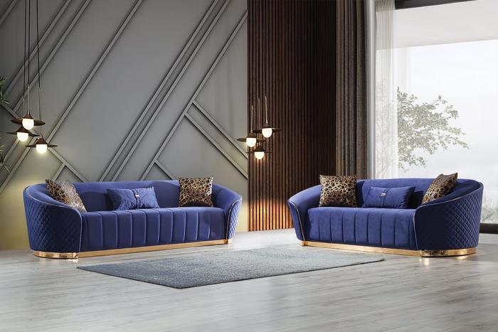 Aster Blue Velvet Sofa & Loveseat, COMING SOON.