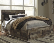 Derekson Queen Panel Bed with 4 Storage Drawers image