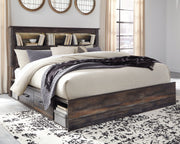 Drystan King Bookcase Bed with 4 Storage Drawers image