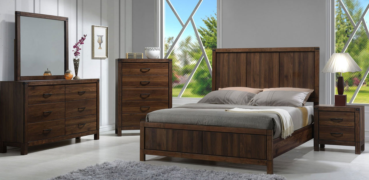SETB3100-WD JUEGO DE 4 PIEZAS PARA DORMITORIO CON PANELES DE MADERA BELMONT. MUY PRONTO. 