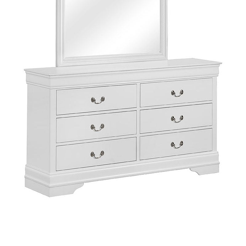 SETB3650 JUEGO DE DORMITORIO QUEEN BLANCO LOUIS PHILIP SLEIGH.
