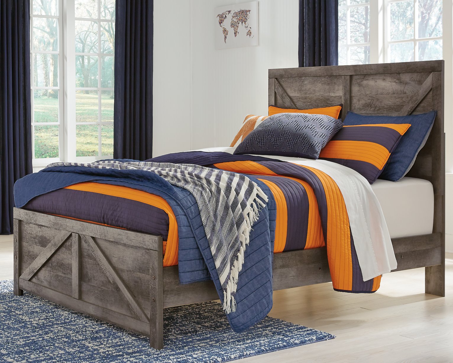 Wynnlow Full Crossbuck Panel Bed image