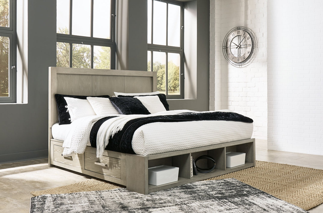 Fawnburg King Panel Bed with Storage image