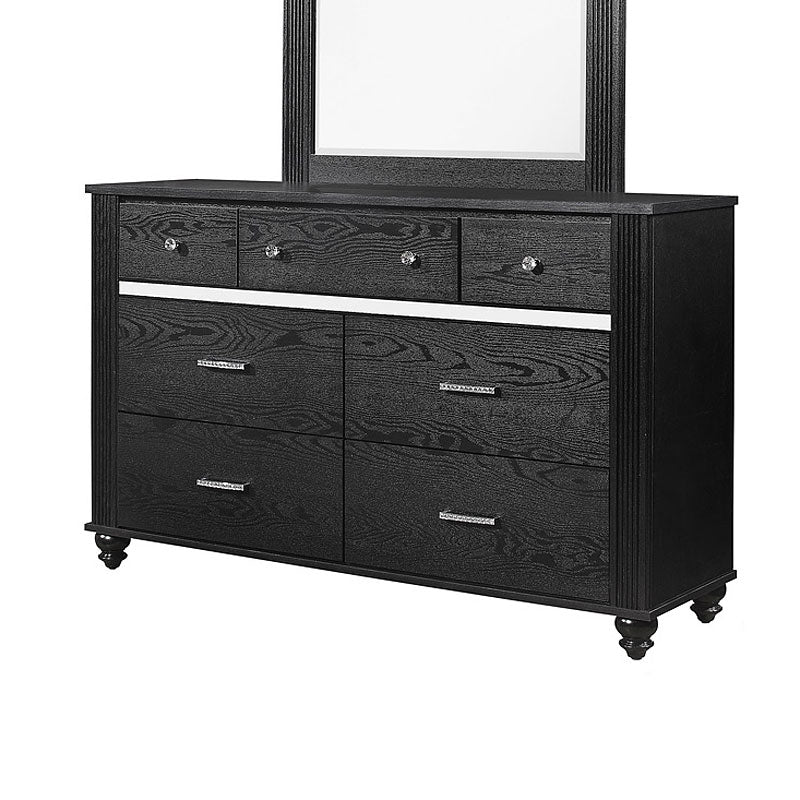 SETB9530 GRUPO DORMITORIO PANEL NEGRO GASTON. MUY PRONTO. 