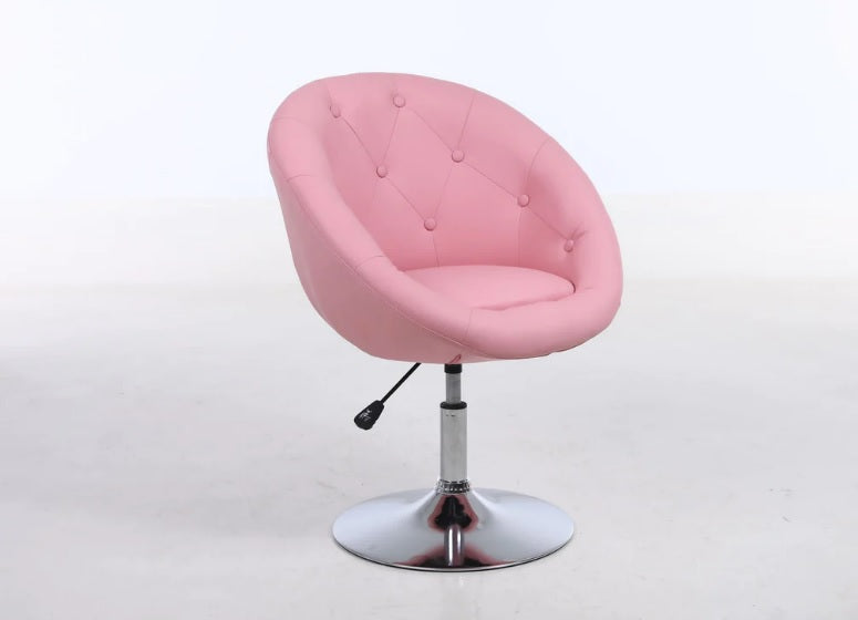 BS104-PK Taburete de bar de cuero rosa.