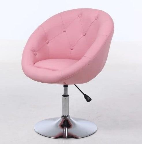 BS104-PK Taburete de bar de cuero rosa.
