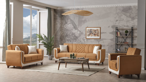 Berre Convertible Livingroom Set Brown
