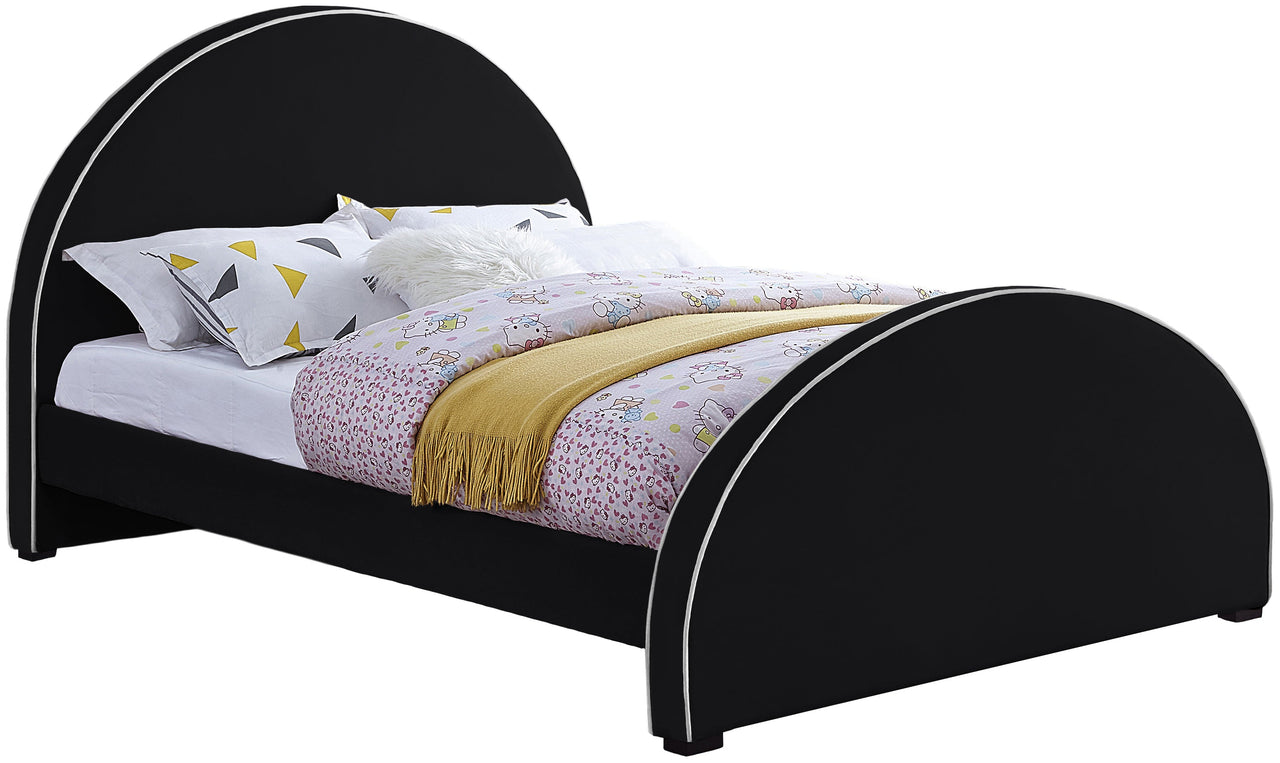 Brody Black Velvet Queen Bed image