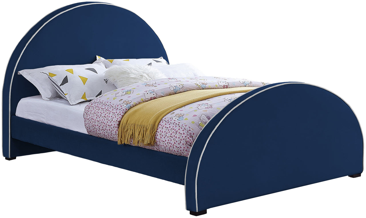 Brody Navy Velvet King Bed image