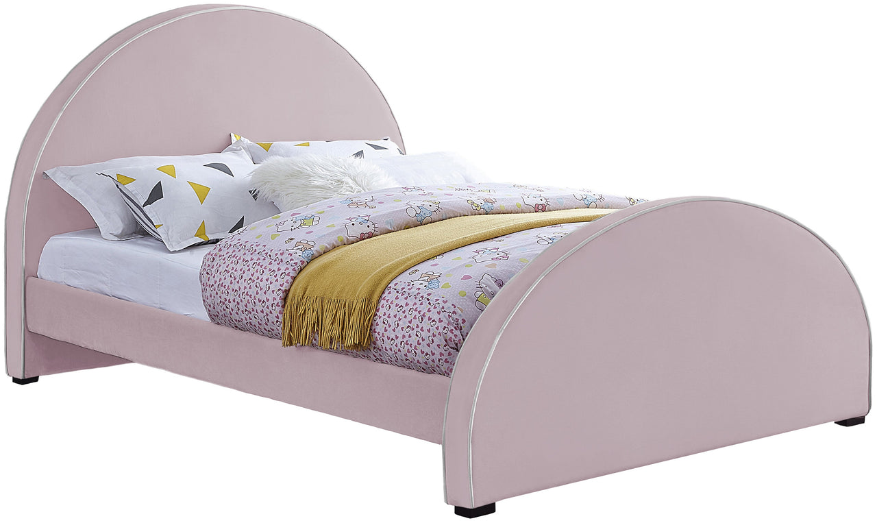 Brody Pink Velvet King Bed image