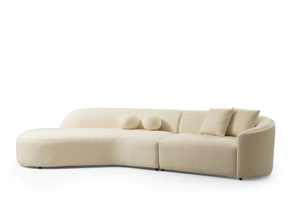 Seccional LAF Curvo Boucle Marfil Cloe.