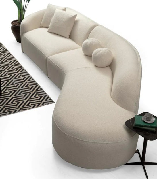 Seccional RAF Curvo Cloe Boucle Marfil.