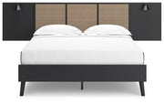 Charlang Queen Panel Platform Bed with 2 Extensions image