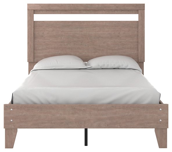 Cama con plataforma de panel completo Flannia 