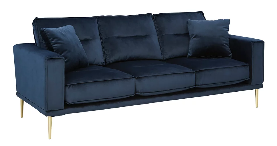 Macleary Navy  Sofa Loveseat
