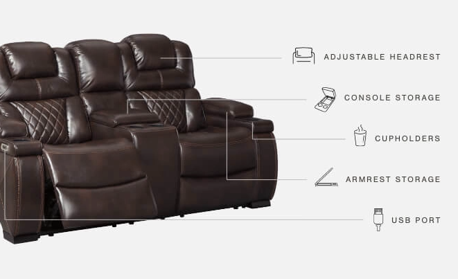Warnerton Power Reclining Sofa Loveseat Chair