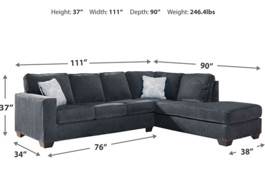 Altari Slate 2-Piece Sectional with Chaise