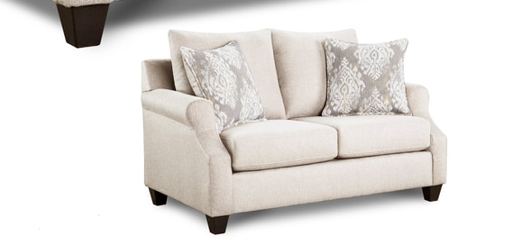 1190 Sofa & Loveseat Cream