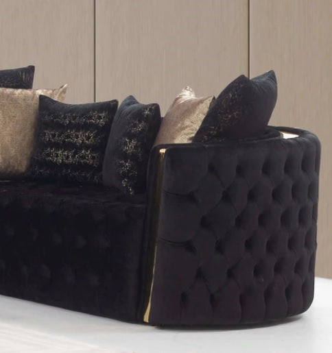 Fanci Black Velvet Sofa & Loveseat.Coming Soon.