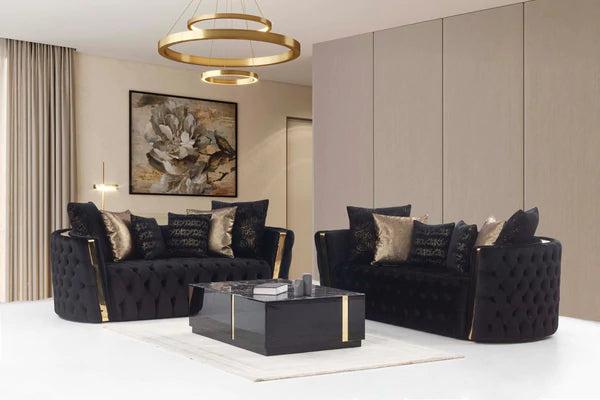 Fanci Black Velvet Sofa & Loveseat.Coming Soon.