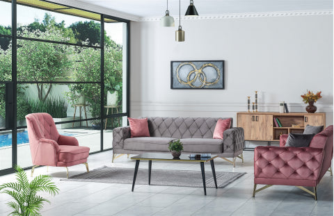 Fiesta Convertible Livingroom Set Gray