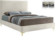 Geri Cream Velvet Queen Bed image