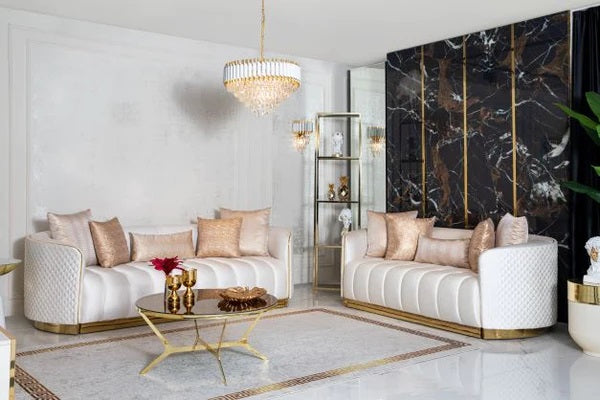 Gracie Ivory Sofa & Loveseat.New Arrival.