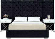 Grande Black Velvet King Bed (3 Boxes) image
