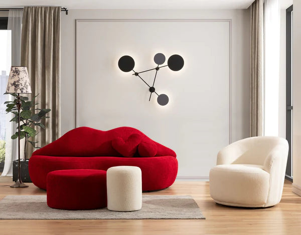 Loveseat Lips Red Boucle. Próximamente.