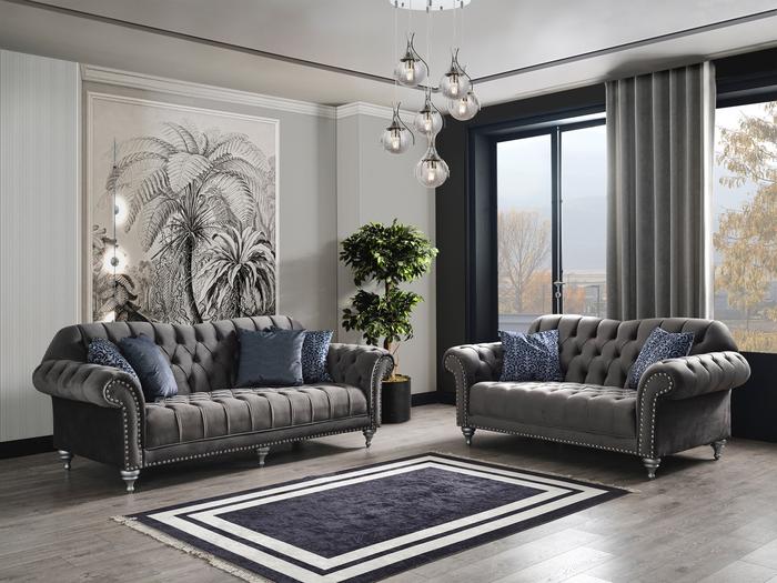Juliette Gray Velvet Sofa & Loveseat, COMING SOON.