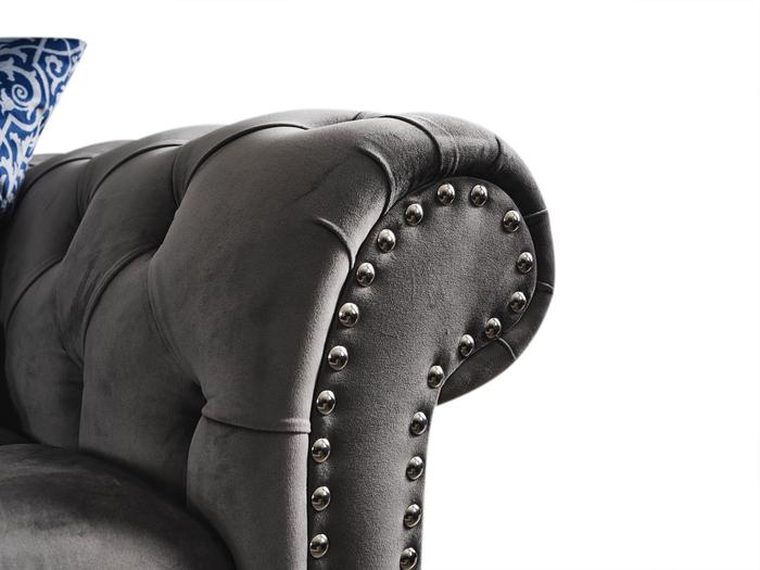 Juliette Gray Velvet Sofa & Loveseat, COMING SOON.