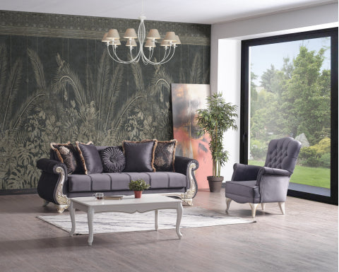 Conjunto de salón convertible Karizma antracita