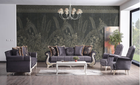 Conjunto de salón convertible Karizma antracita