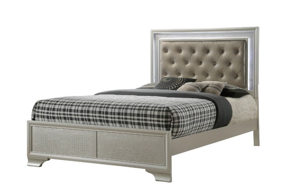SETB4300 SET DORMITORIO LYSSA CHAMPAGNE 4PZS