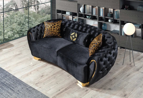 Victoria Black Velvet Sofa & Loveseat, Coming Soon.