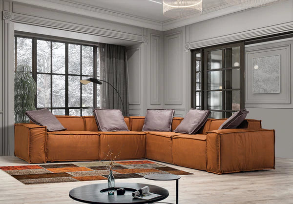 Marcella Mahogany 5-Piece Modular Sectional, COMING SOON.