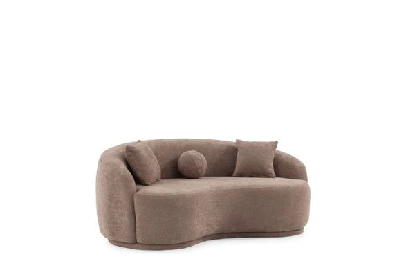 Sofá y loveseat Bonita Mocha Boucle. Próximamente. 
