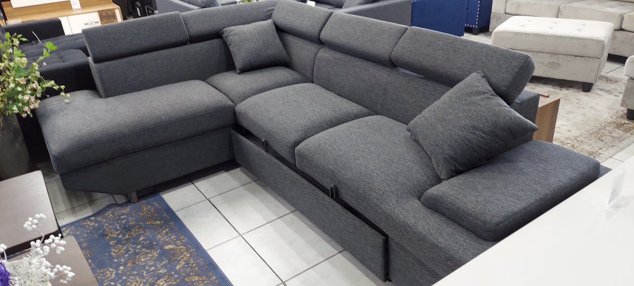 Miami2020 Seccional con cama gris. 