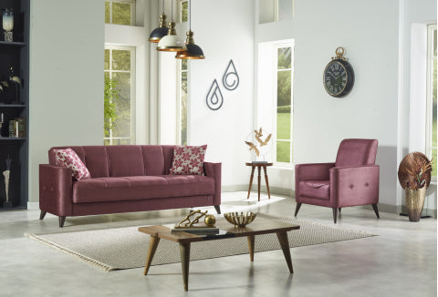 Juego de salón convertible Midas Dusty Rose