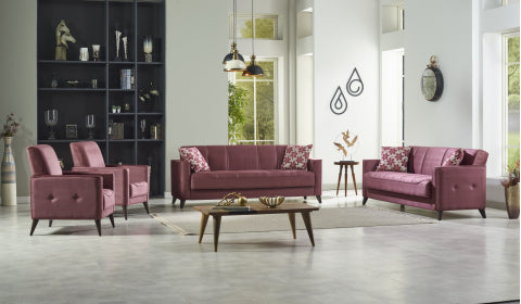 Juego de salón convertible Midas Dusty Rose