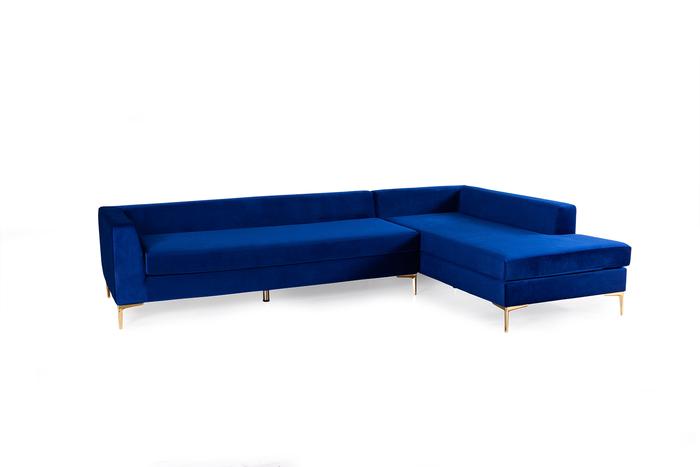 Naomi Blue Velvet RAF Sectional, COMING SOON.