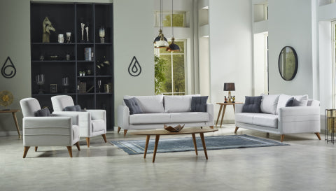 Conjunto de salón convertible Nepal Crema