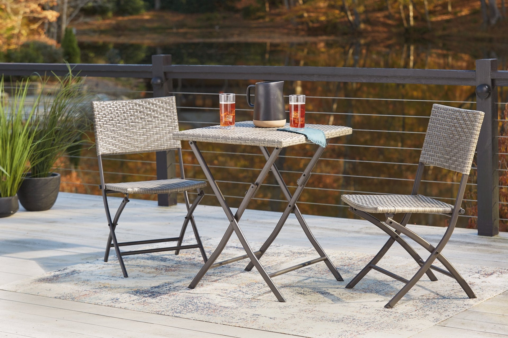 River Abbey Outdoor Table and Chairs (Set of 3) image