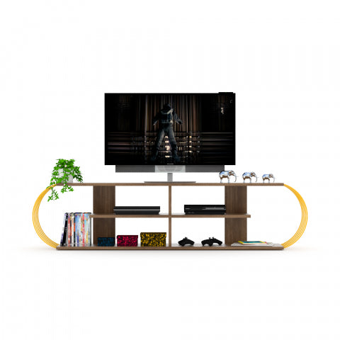 Case Soporte para TV Nogal-Amarillo 