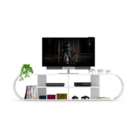 Case Soporte Tv Blanco-Cromo