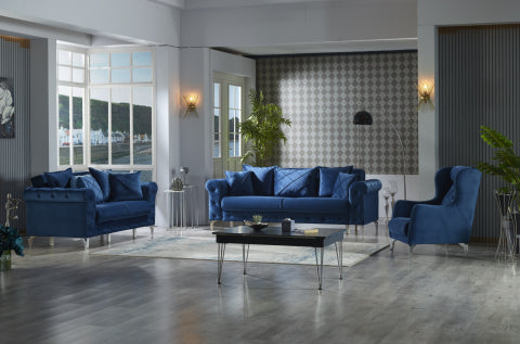 Conjunto de salón convertible Riva azul
