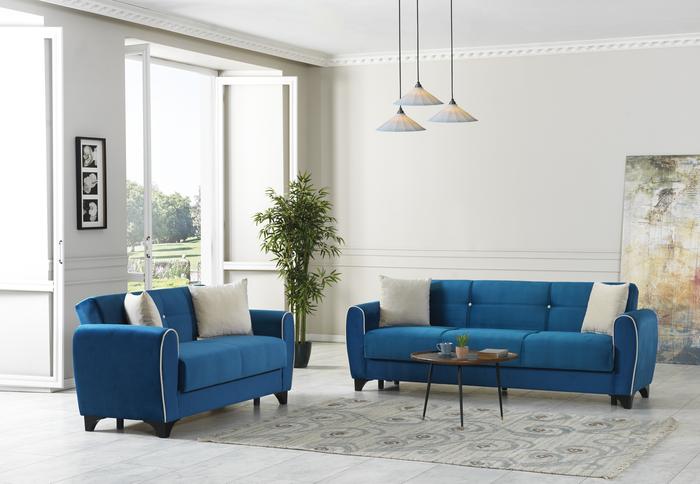 Spring Blue Sleeper Sofa & Loveseat. Coming Soon.